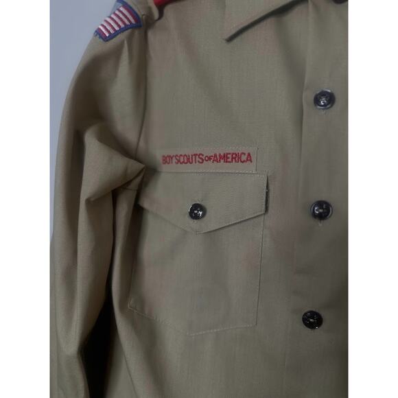 Boys Scouts of America Vintage Khaki Shirt Patches Mens Small Patches New York - Picture 3 of 13